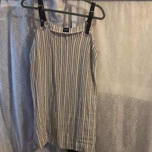 Grey and white stripped dress